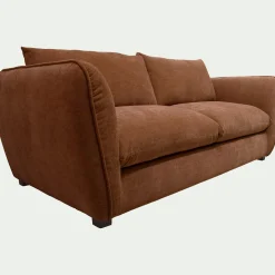Canapé 3 places convertible en tissu Nature - brun rustrel