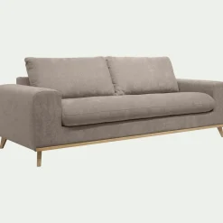 Canapé 4 places convertible en tissu Storm - taupe