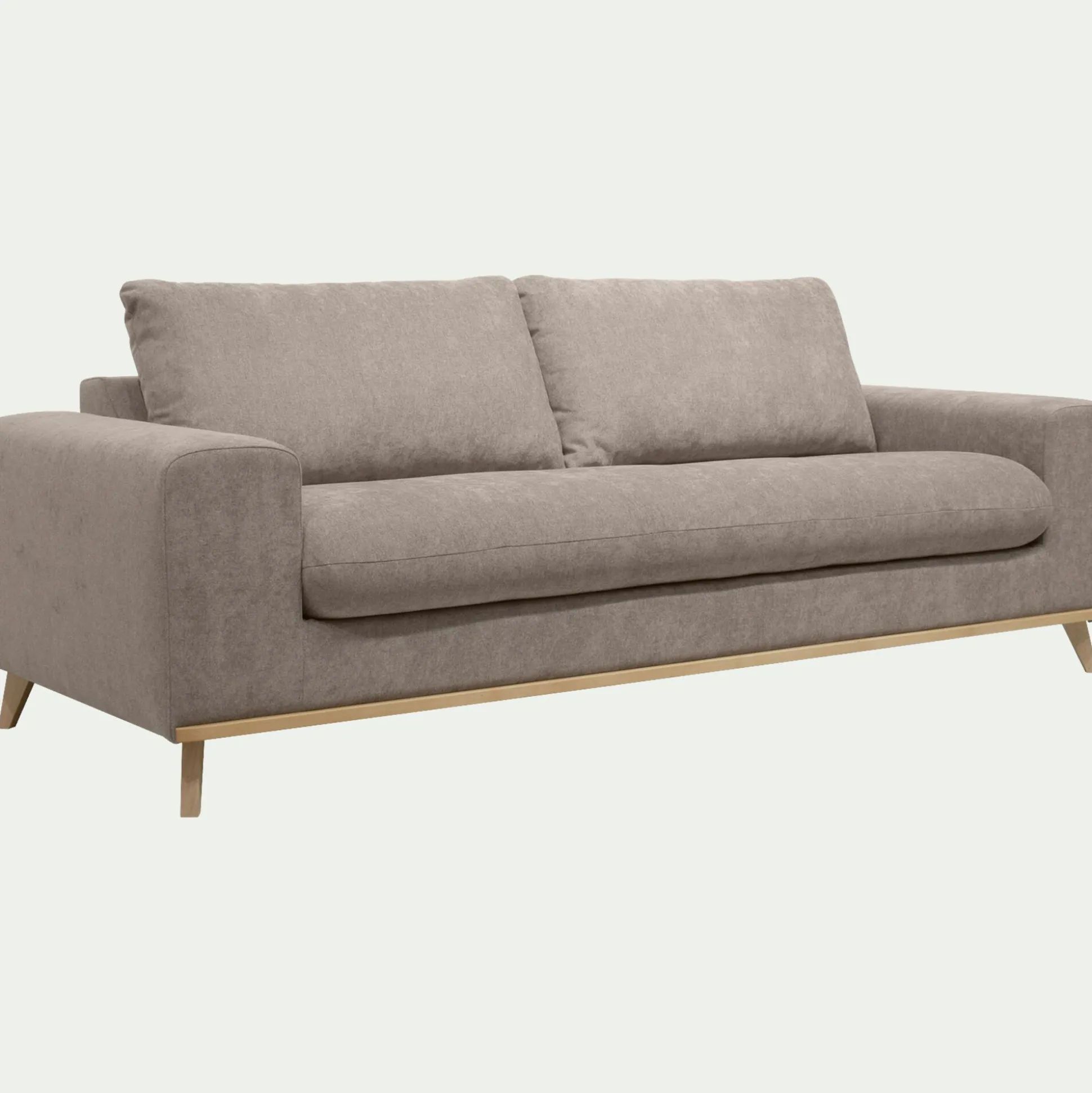 Canapé 4 places convertible en tissu Storm - taupe