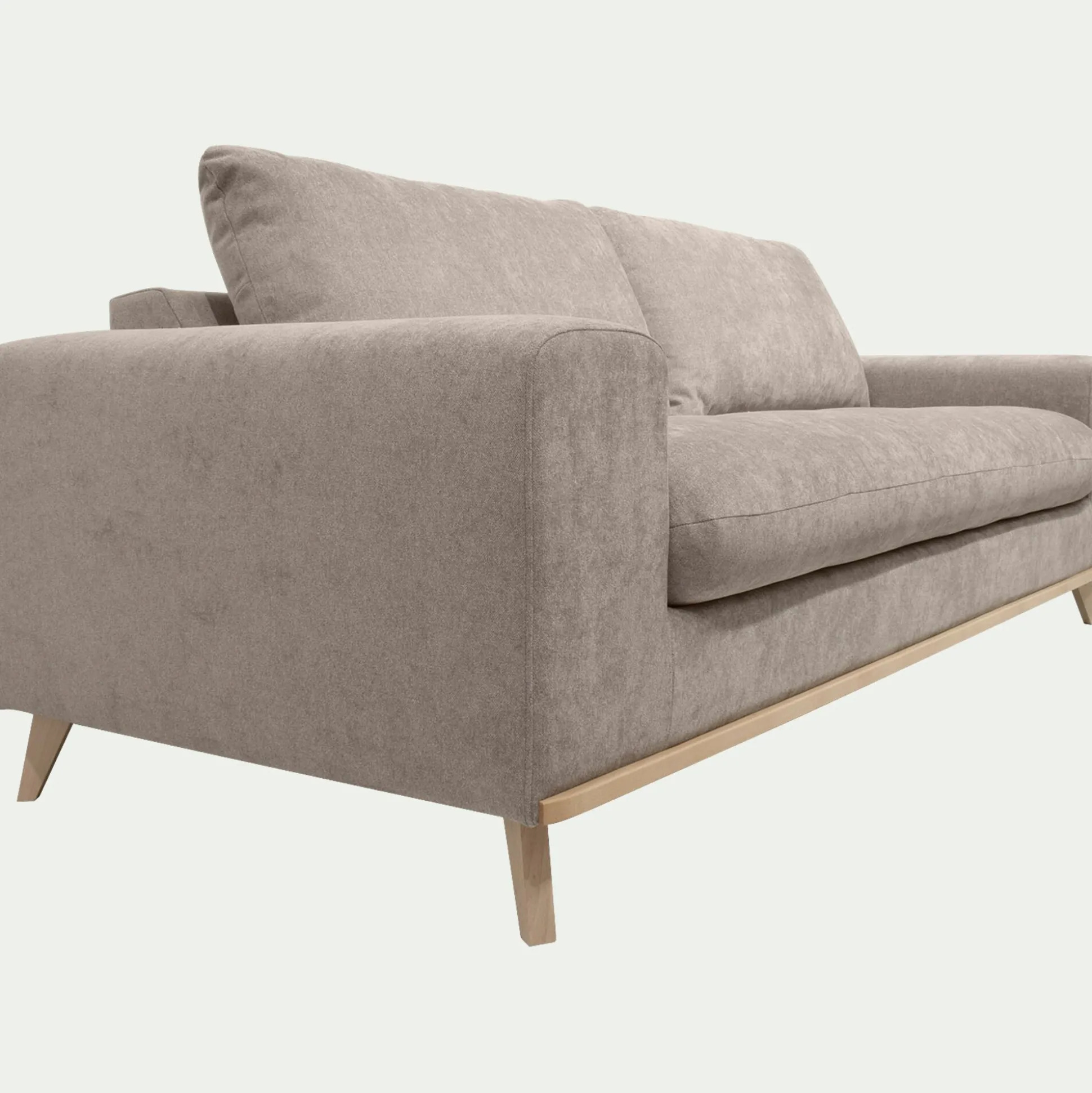 Canapé 4 places convertible en tissu Storm - taupe