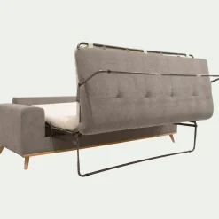 Canapé 4 places convertible en tissu Storm - taupe