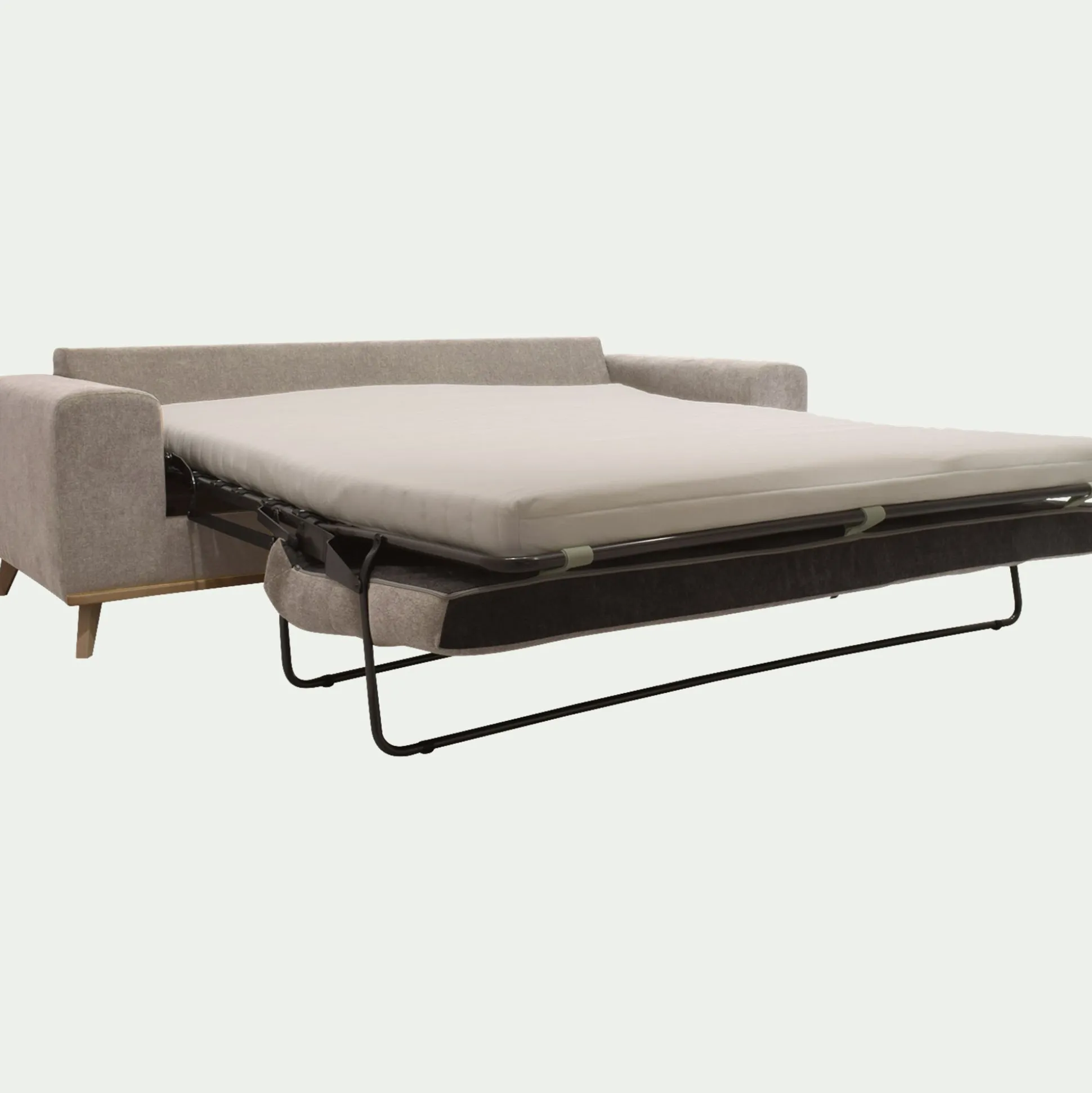Canapé 4 places convertible en tissu Storm - taupe