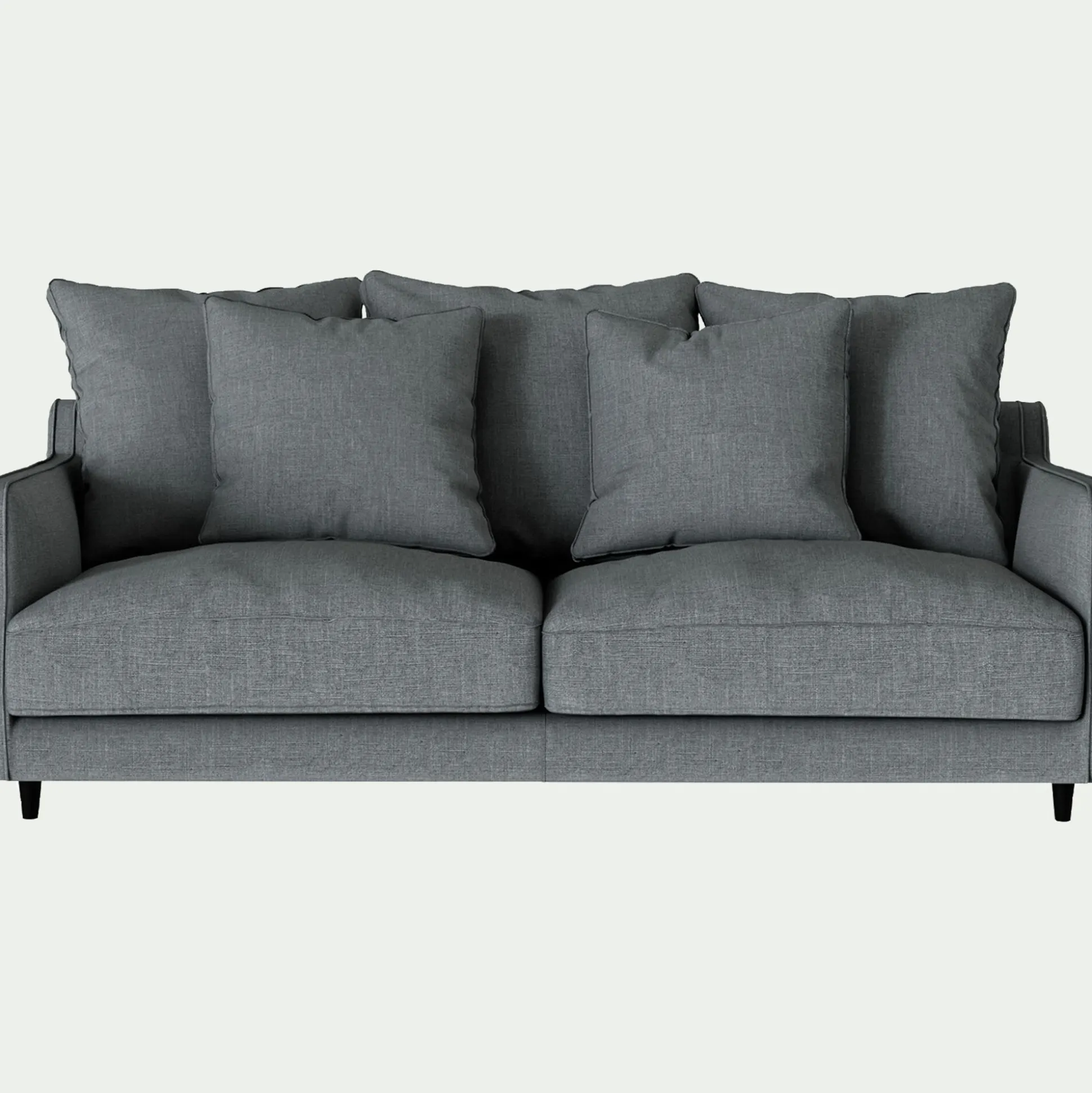 Canapé 3 places convertible matelas Bultex tissu mixte - gris ardoise