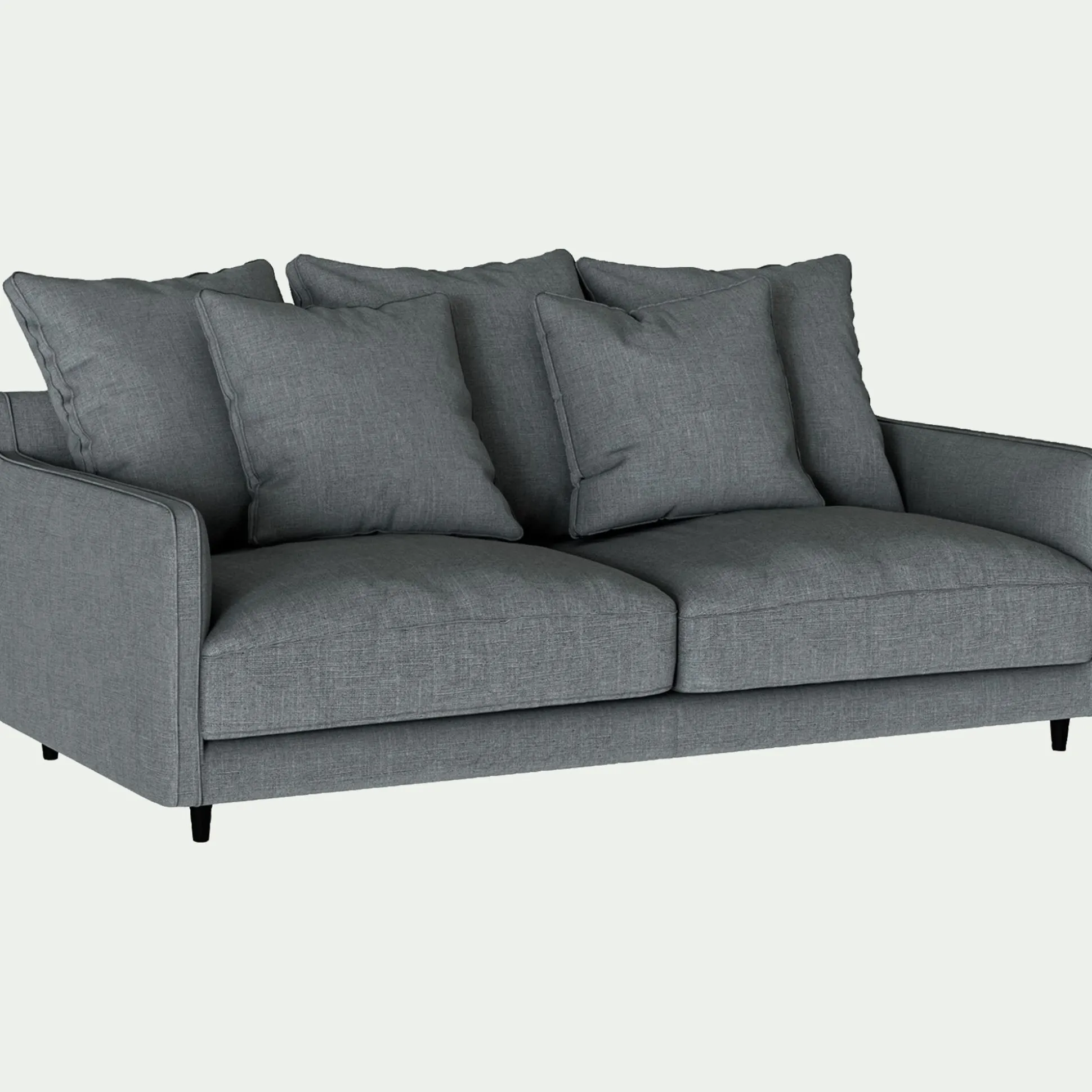 Canapé 3 places convertible matelas Bultex tissu mixte - gris ardoise