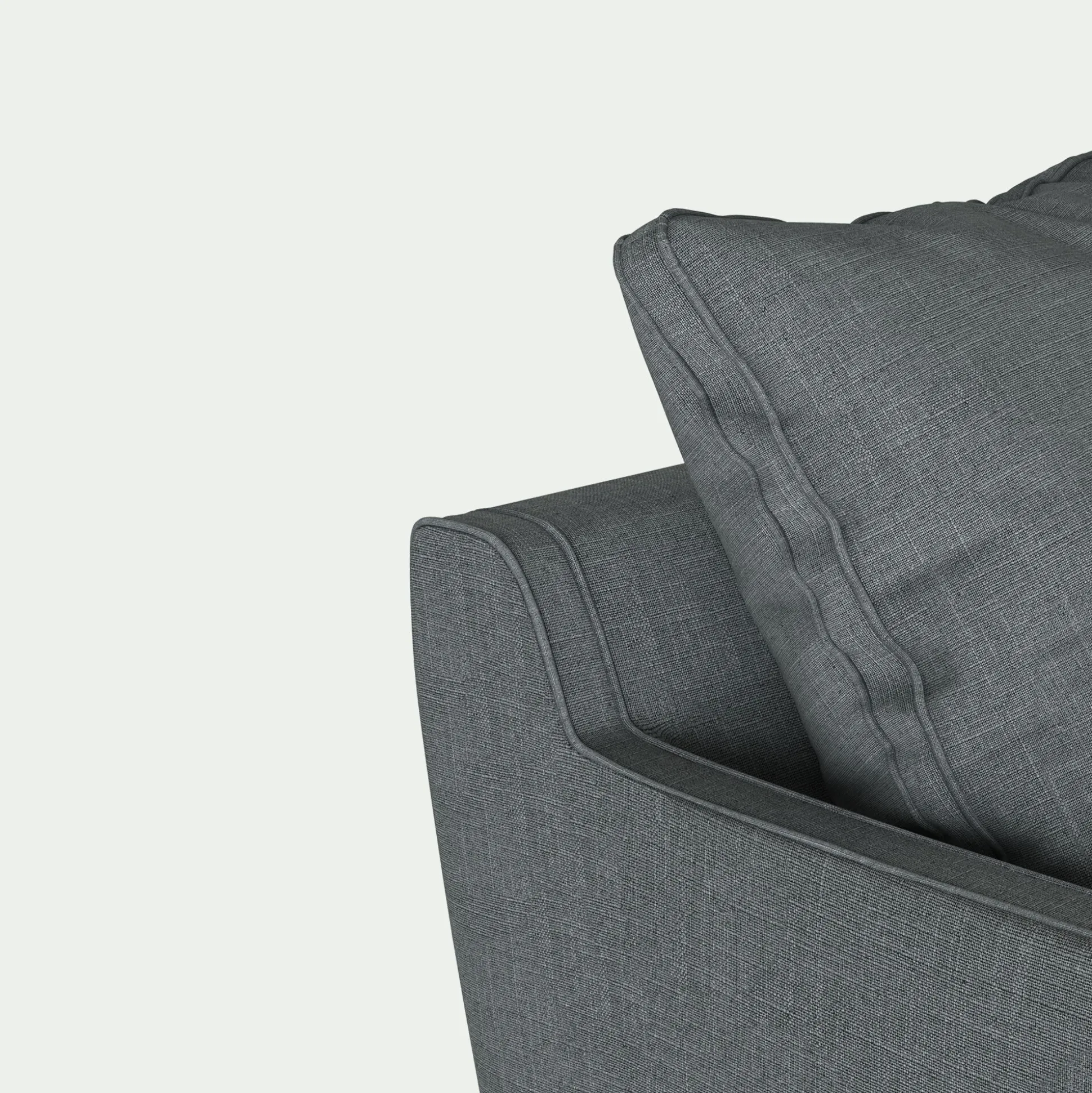 Canapé 3 places convertible matelas Bultex tissu mixte - gris ardoise