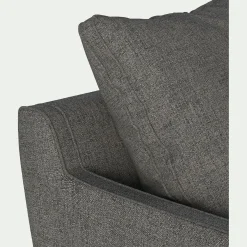 Canapé 3 places droit convertible matelas Bultex tissu joint - gris restanque