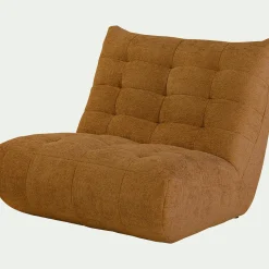 Canapé 2 places en tissu chenille - jaune argan