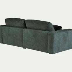 Canapé 5 places en tissu chenille Benjo - bleu calaluna