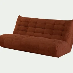 Canapé 4 places en tissu chenille - brun rustrel