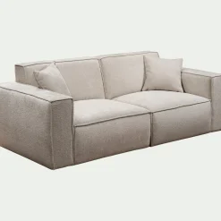 Canapé 3 places fixe en tissu Genesis - beige