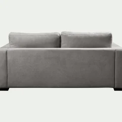 Canapé 3 places fixe en tissu Bloq - gris clair