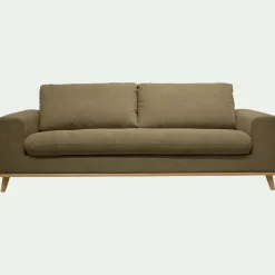 Canapé 4 places fixe en tissu Crown - vert cèdre