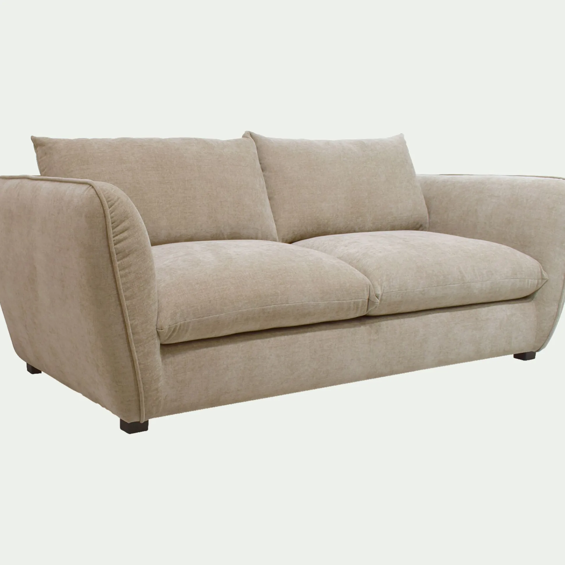 Canapé 3 places fixe en tissu Nature - beige