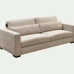 Canapé 5 places fixe en tissu Bloq - beige roucas