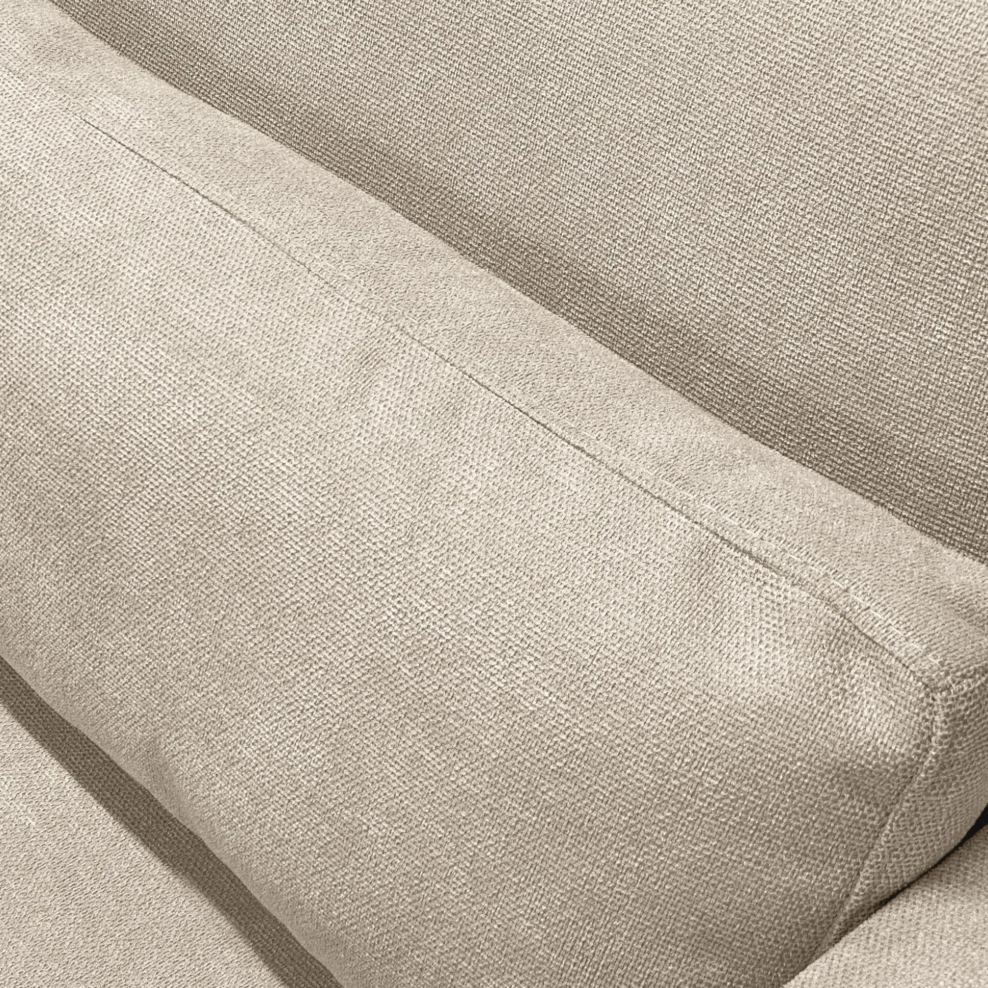 Canapé 5 places fixe en tissu Bloq - beige roucas