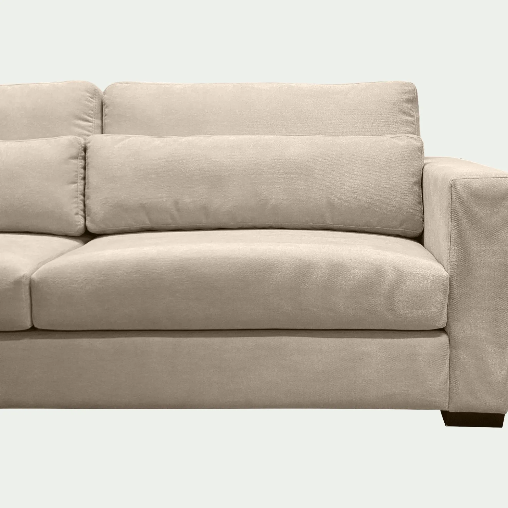 Canapé 5 places fixe en tissu Bloq - beige roucas