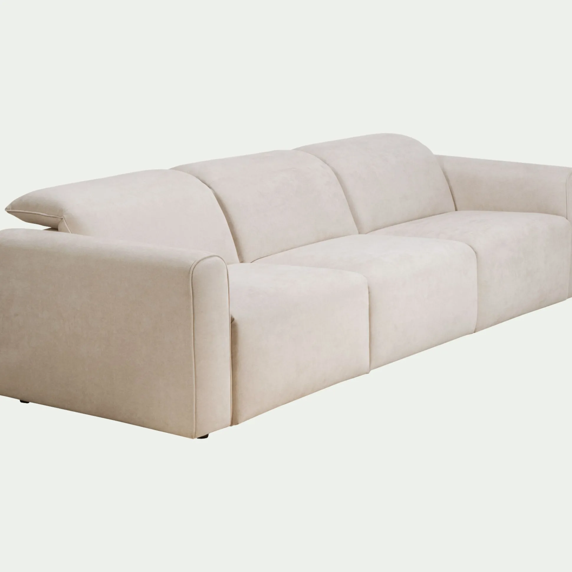 Canapé 5 places fixe en tissu - beige roucas