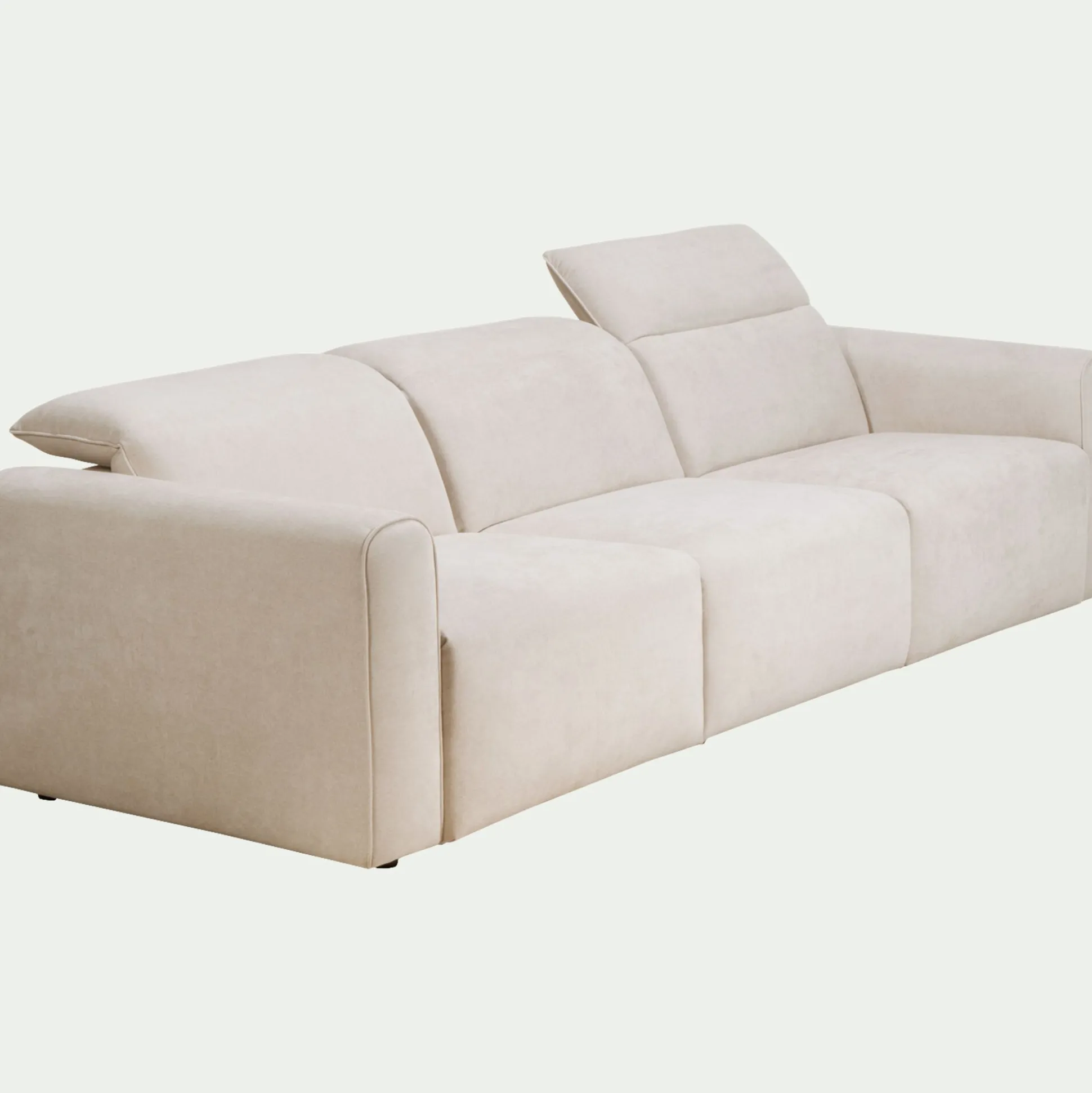 Canapé 5 places fixe en tissu - beige roucas