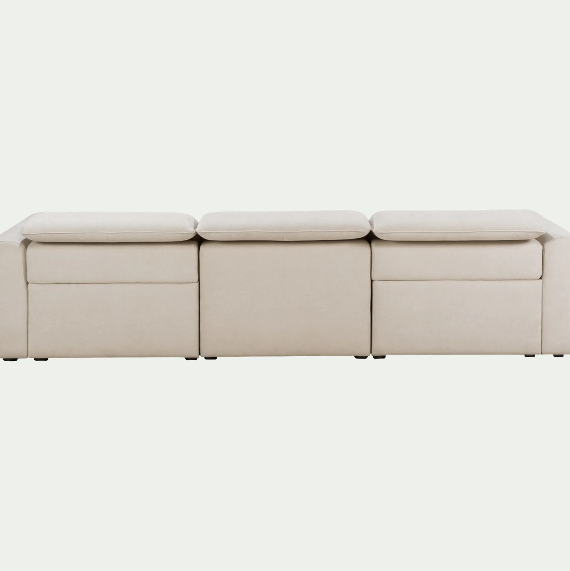 Canapé 5 places fixe en tissu - beige roucas