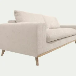 Canapé 4 places fixe en tissu Storm - beige roucas