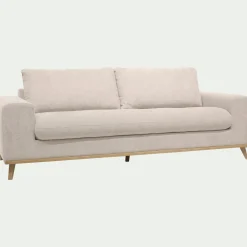 Canapé 4 places fixe en tissu Storm - beige roucas