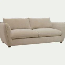 Canapé 4 places fixe en tissu Nature - beige