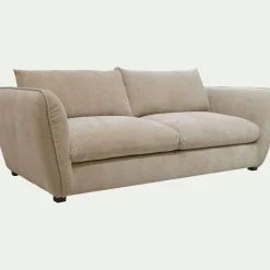 Canapé 4 places fixe en tissu Nature - beige