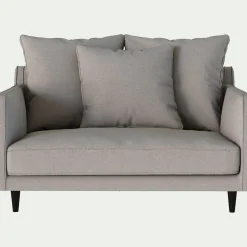 Canapé 1.5 places fixe en tissu - gris borie