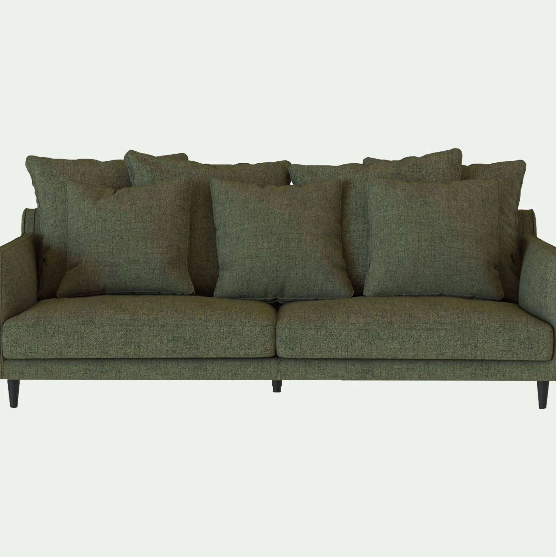 Canapé 4 places fixe en tissu joint - vert cèdre