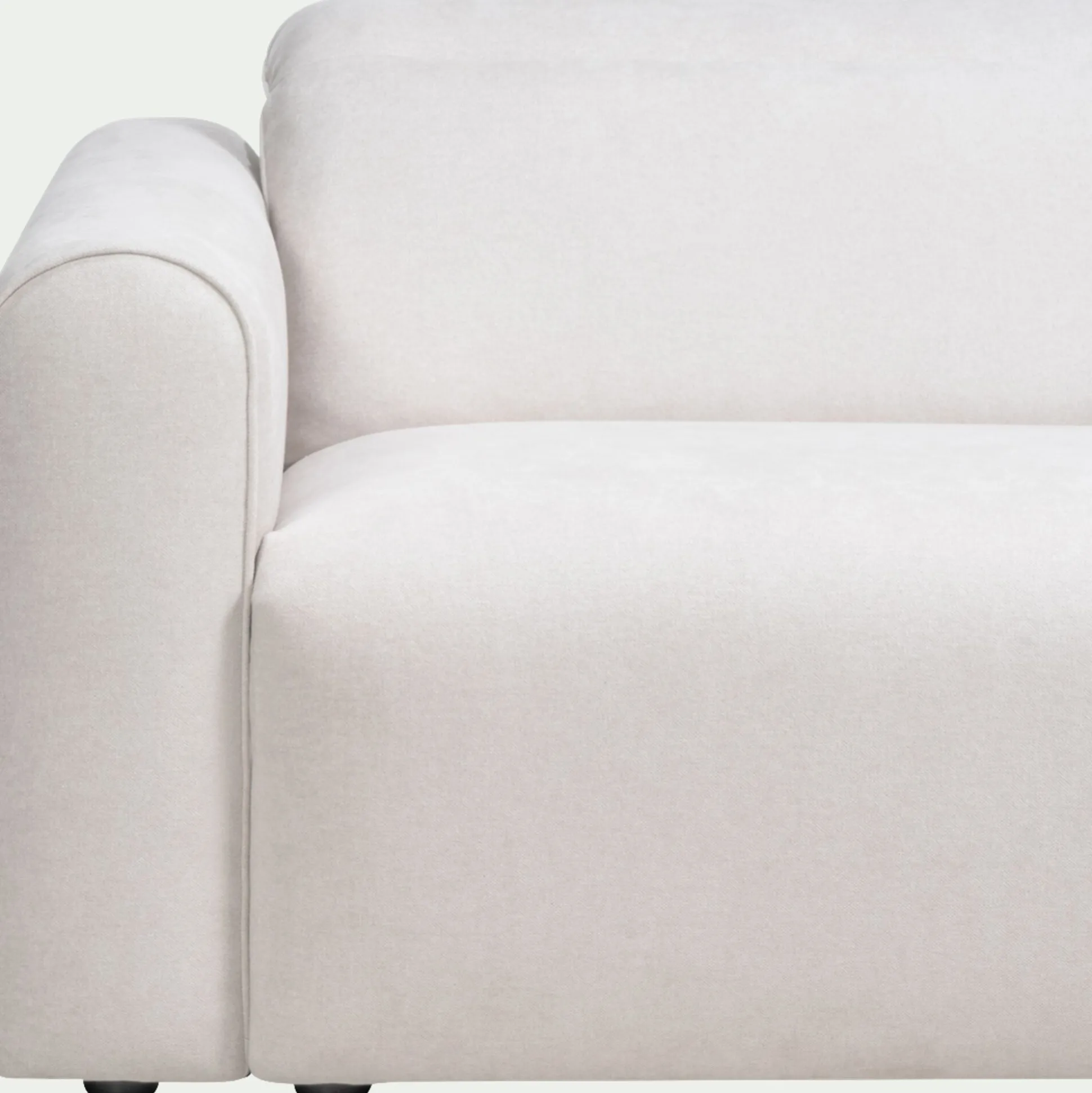 Canapé 3 places fixe en tissu - beige roucas