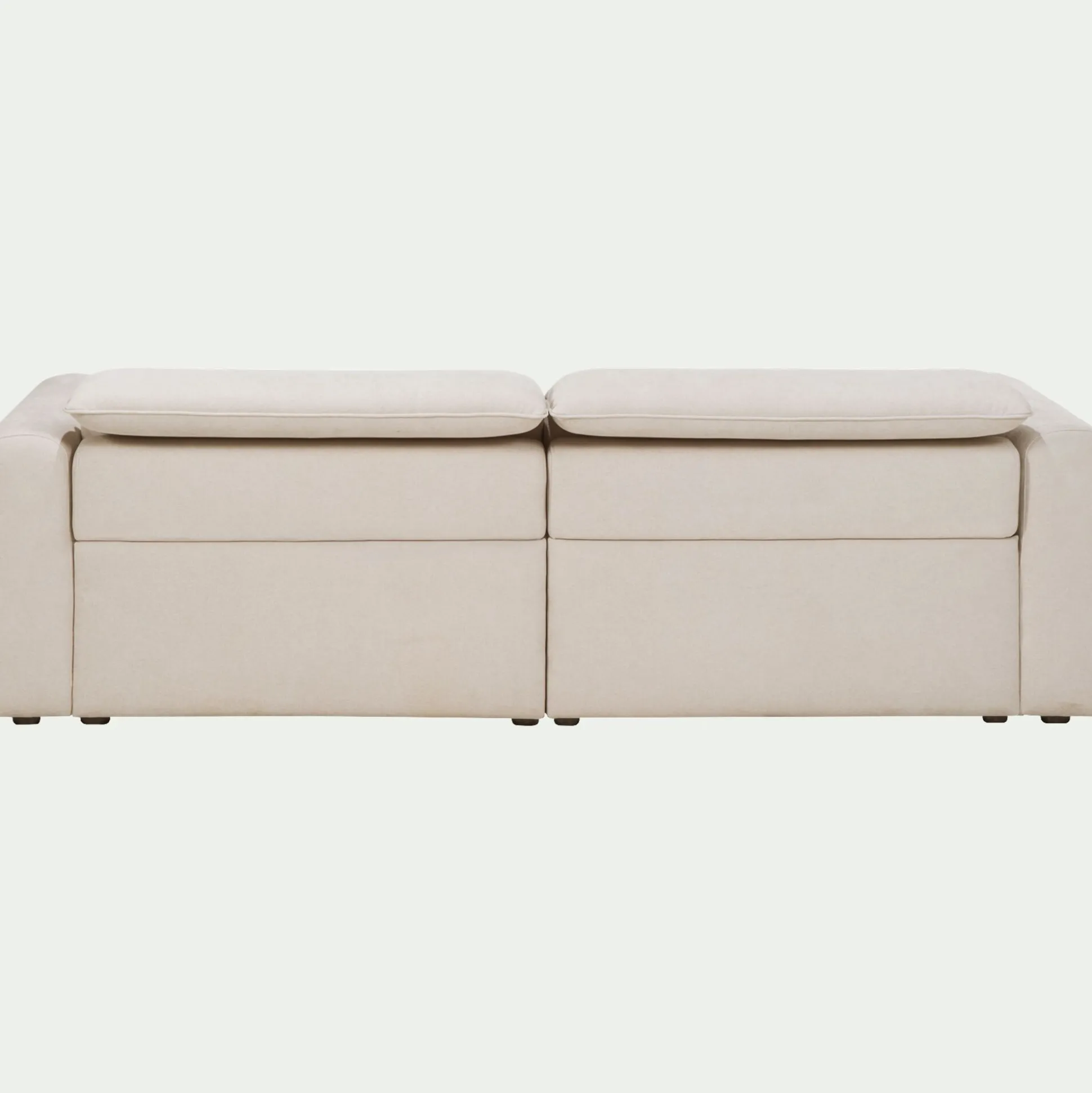 Canapé 3 places fixe en tissu - beige roucas