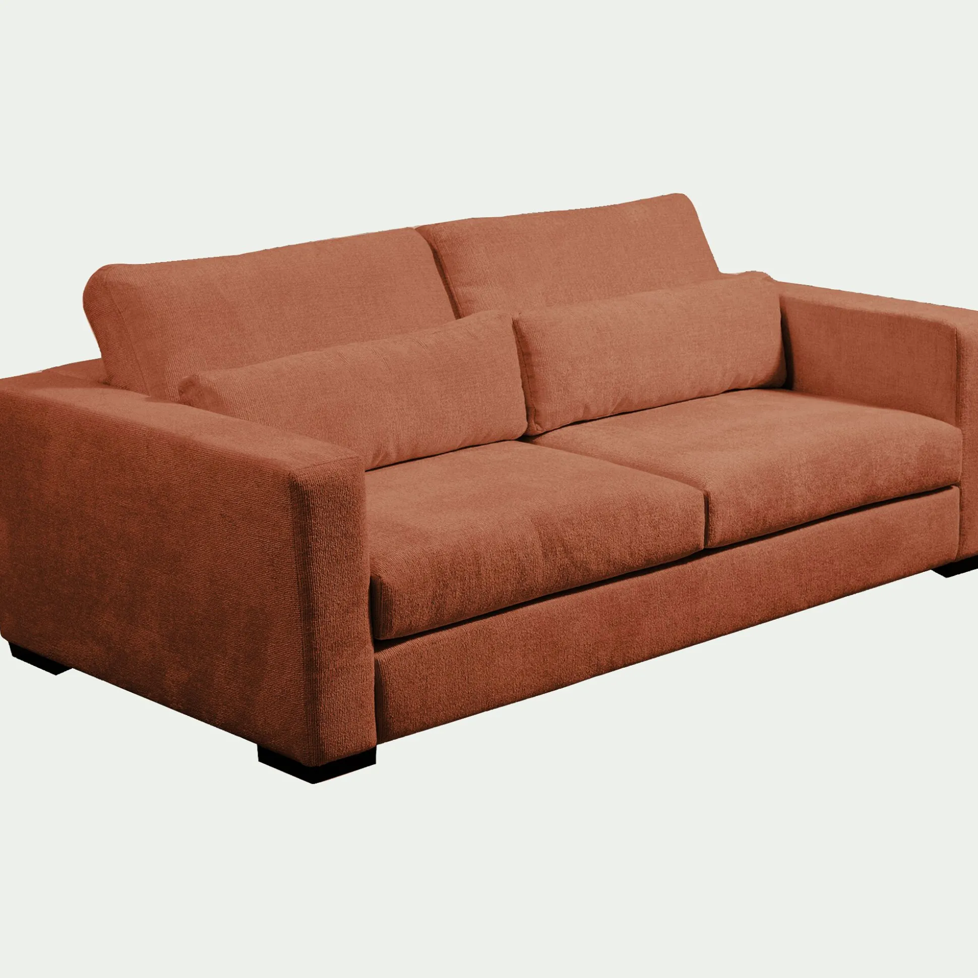 Canapé 5 places fixe en tissu Genesis - brun rustrel