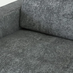 Canapé 3 places fixe en tissu Genesis avec accoudoirs 15cm - gris ardoise