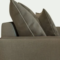 Canapé 2 places fixe en tissu - vert cèdre