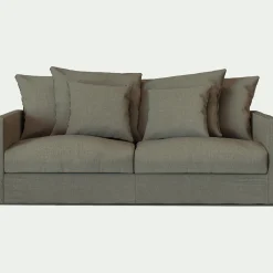 Canapé 3 places fixe en tissu - vert cèdre