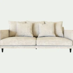 Canapé 3 places fixe en tissu genesis - blanc ventoux