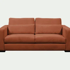 Canapé 3 places fixe en tissu Genesis - brun rustrel