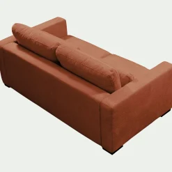 Canapé 3 places fixe en tissu Genesis - brun rustrel