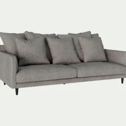 Canapé 4 places fixe en tissu monclar - taupe