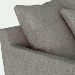 Canapé 4 places fixe en tissu monclar - taupe