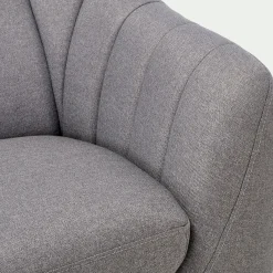 Canapé 3 places fixe en tissu - gris clair