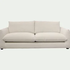 Canapé 4 places fixe en tissu Raven - blanc écru