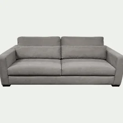 Canapé 5 places fixe en tissu Bloq - gris moyen
