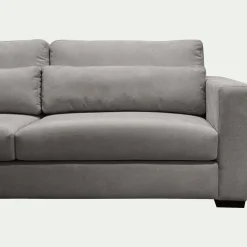 Canapé 5 places fixe en tissu Bloq - gris moyen