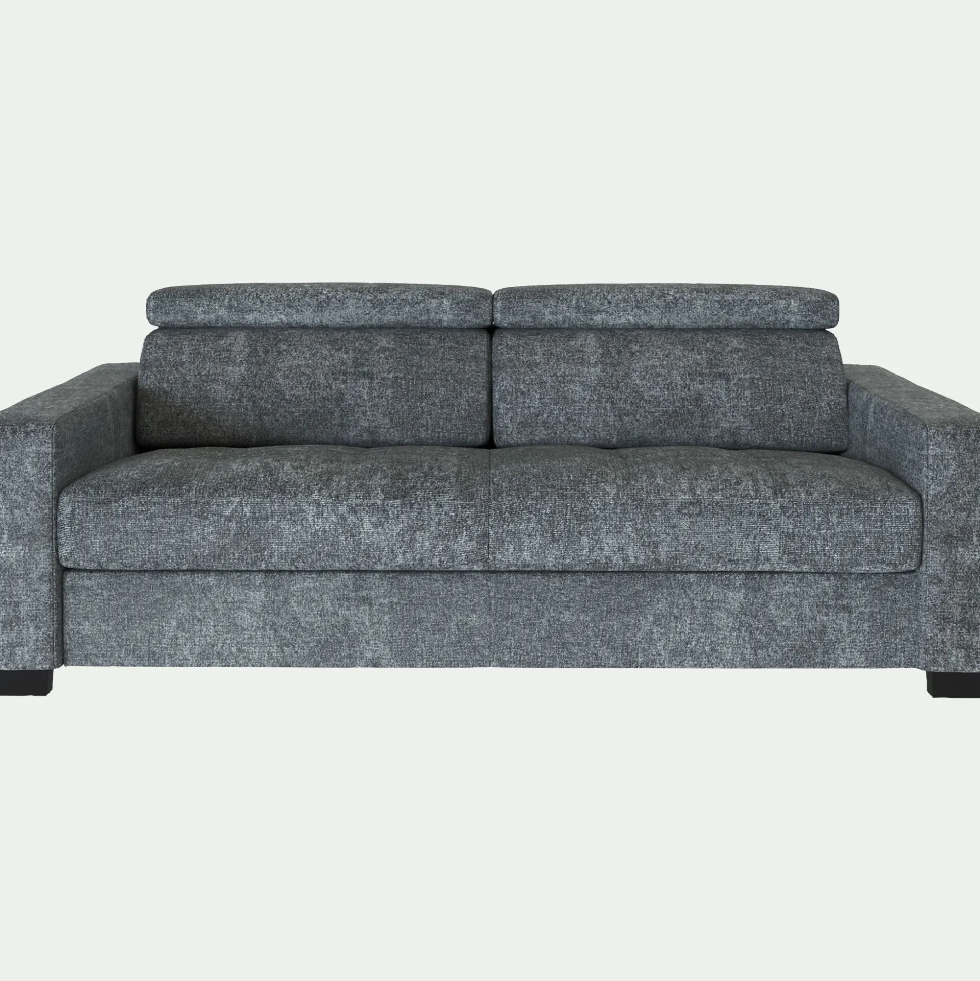 Canapé 3 places fixe en tissu Genesis avec accoudoirs 20cm - gris ardoise