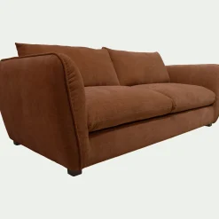 Canapé 4 places fixe en tissu Nature - brun rustrel