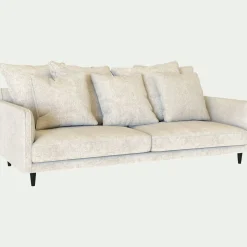 Canapé 4 places fixe en tissu genesis - blanc ventoux