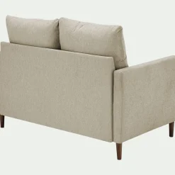Canapé 2 places fixe en tissu Loft - beige roucas