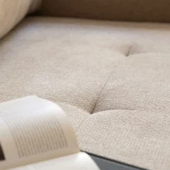 Canapé 2 places fixe en tissu Loft - beige roucas