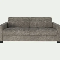 Canapé 3 places fixe en tissu Genesis avec accoudoirs 15cm - beige alpilles